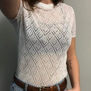 White crochet top
